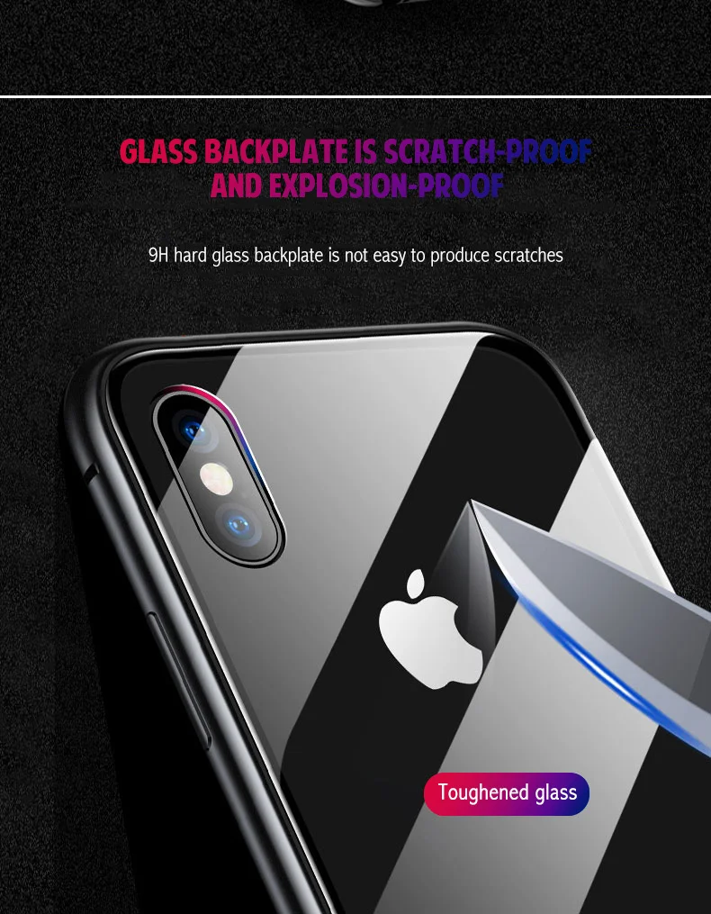 360 Полный Чехол магнитный металлический чехол для iPhone 11 Pro XS MAX XR X защитный чехол с закаленным стеклом для iPhone 7 8 6 6S Plus Coque