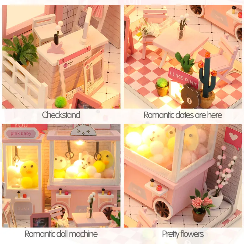 Игрушки для детей DIY Миниатюрный Кукольный домик с легким пылезащитным покрытием