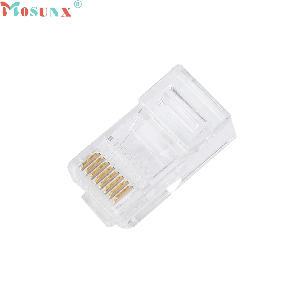 Ecosin 10 шт. Cat5 Cat5e сетевой разъем rj45 металлический кабель модульные штекеры JAN18|rj45