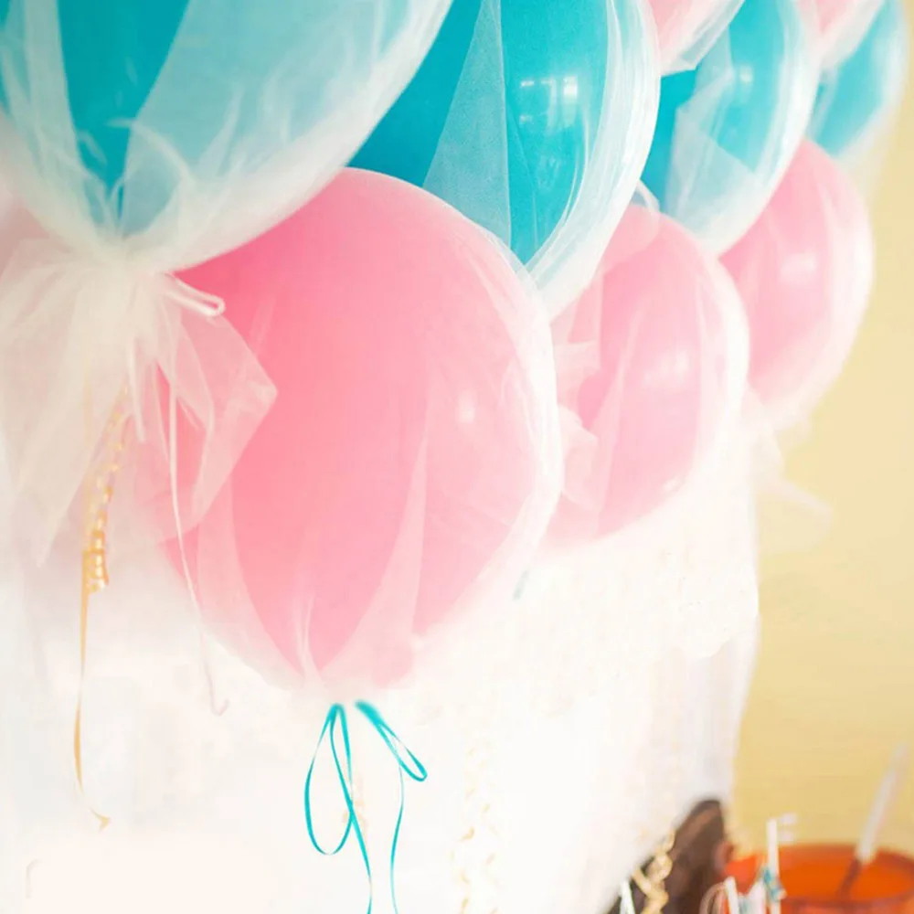 Diy 12 дюймов шар Тюль сетчатой ткани Airballoon Свадебные украшения сетчатая ткань для