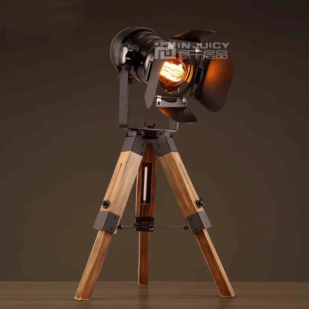 Винтажная железная ретро-лампа в стиле индастриал лофт со штативом для спальни