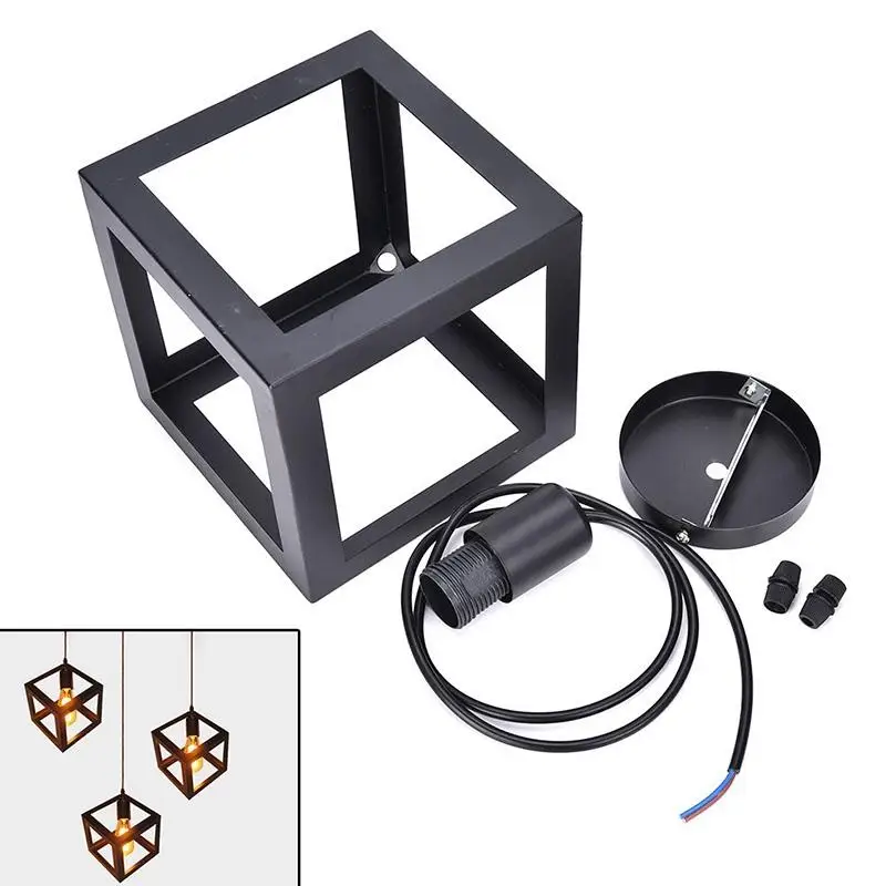 1 шт. куб В индустриальном стиле металлический подвесной светильник аксессуар