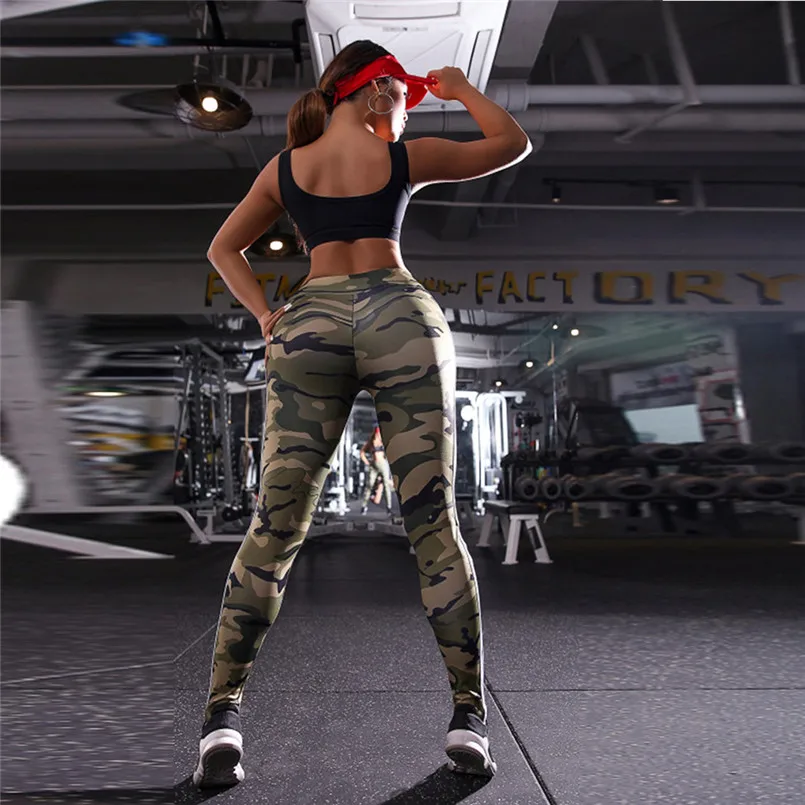 Женские длинные леггинсы для фитнеса с принтом облегающие спортивные штаны бега