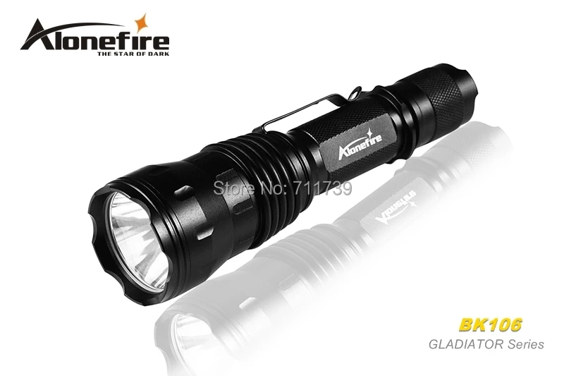 

AloneFire BK106 серия гладиаторов CREE XM-L T6 LED 5 режимов прожектор Портативный светодиодный фонарик фонарь для 1x18650 батарей