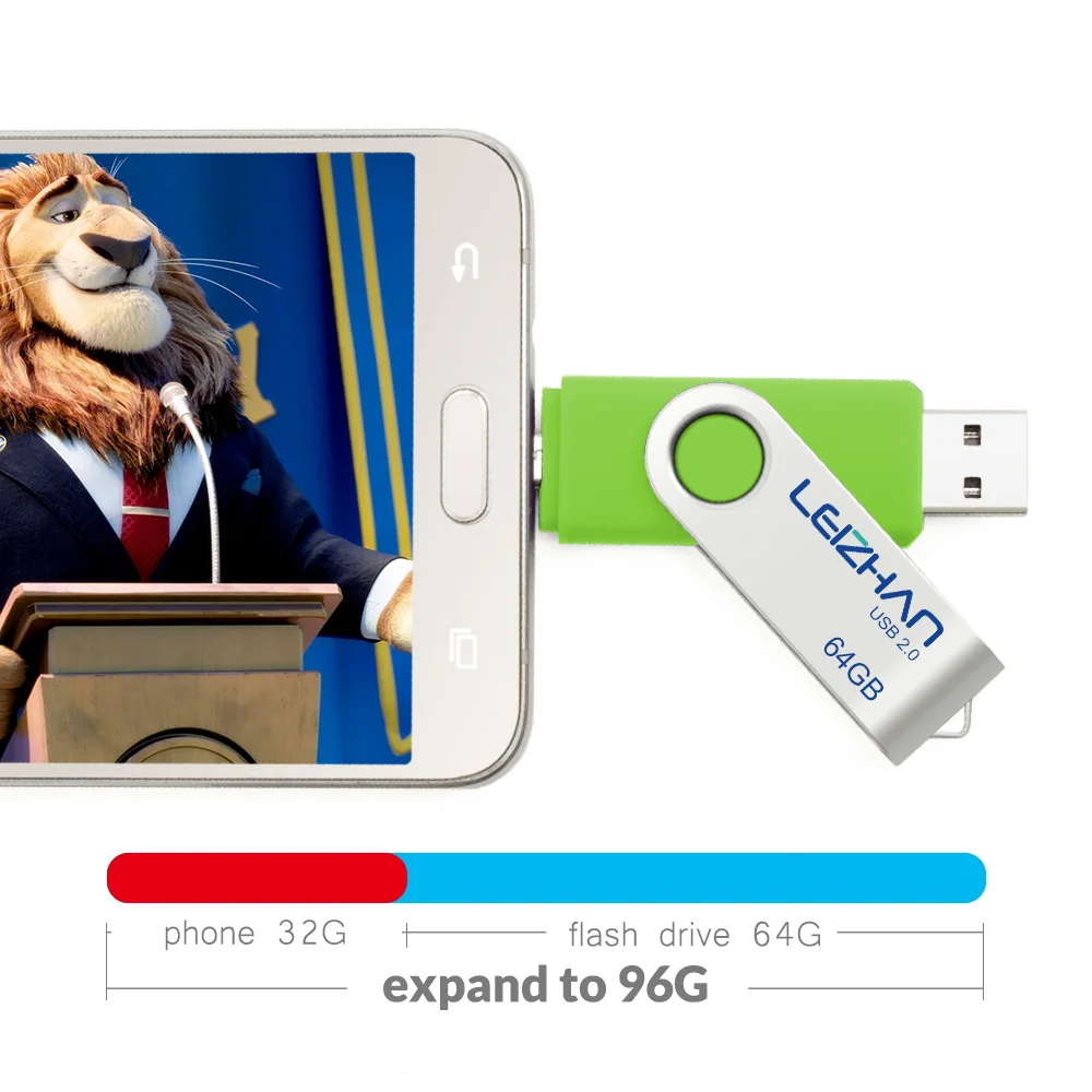LEIZHAN флешки USB флеш карта накопитель Android телефон картинка 128 ГБ 64 16 32 8 4 Гб Micro U диск