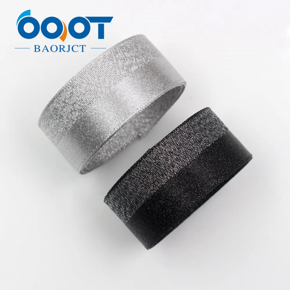 OOOT BAORJCT I-181103-97 10 ярдов 25 мм серебряная атласная лента с подарочной упаковкой