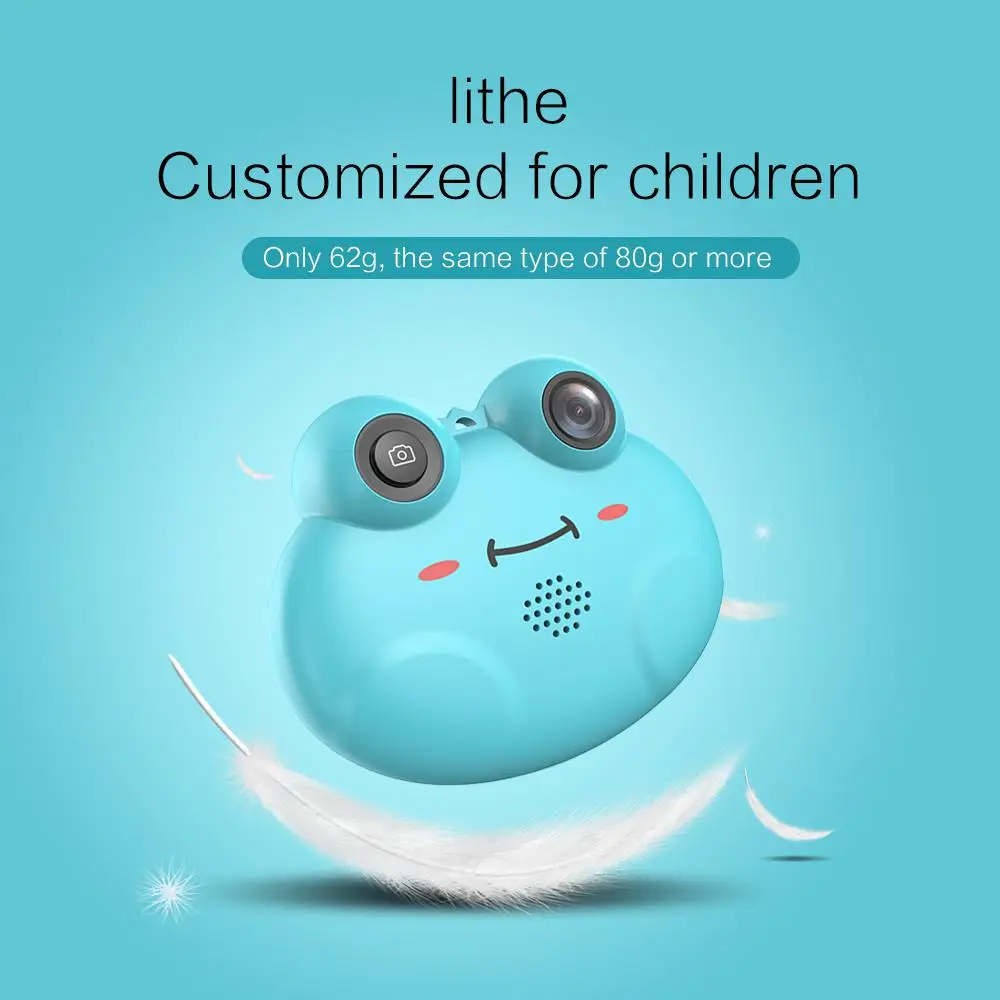 Kuulee Милая мультяшная лягушка в форме цифровой камеры Портативная