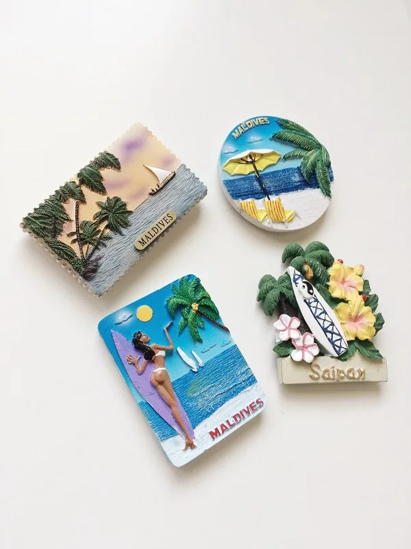 Наклейки 3D на холодильник кокосовое дерево украшение для дома|Магниты