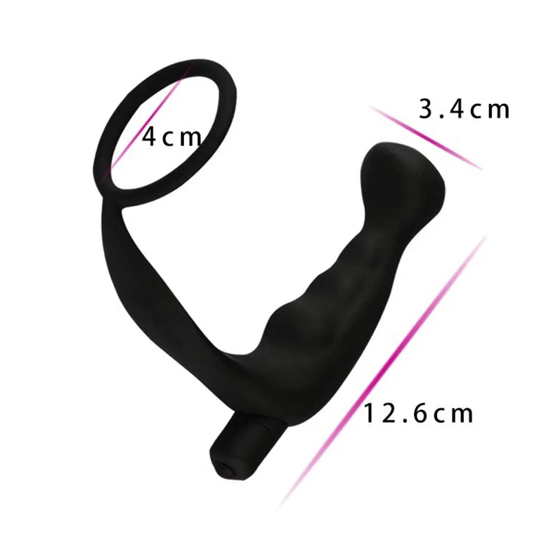 Men Fantasy Silicone Male Prostate Massager Cock Ring Vibrating Anal Sex Toys Butt Plug for Adult Products |