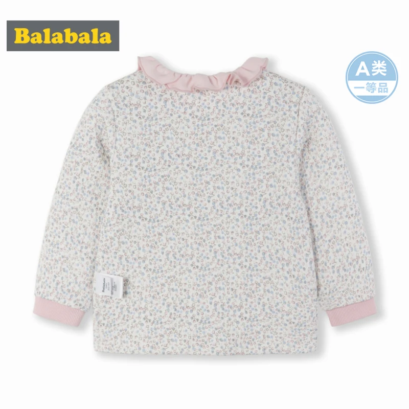 Balabala/мягкая хлопковая рубашка с длинными рукавами и гофрированным воротником