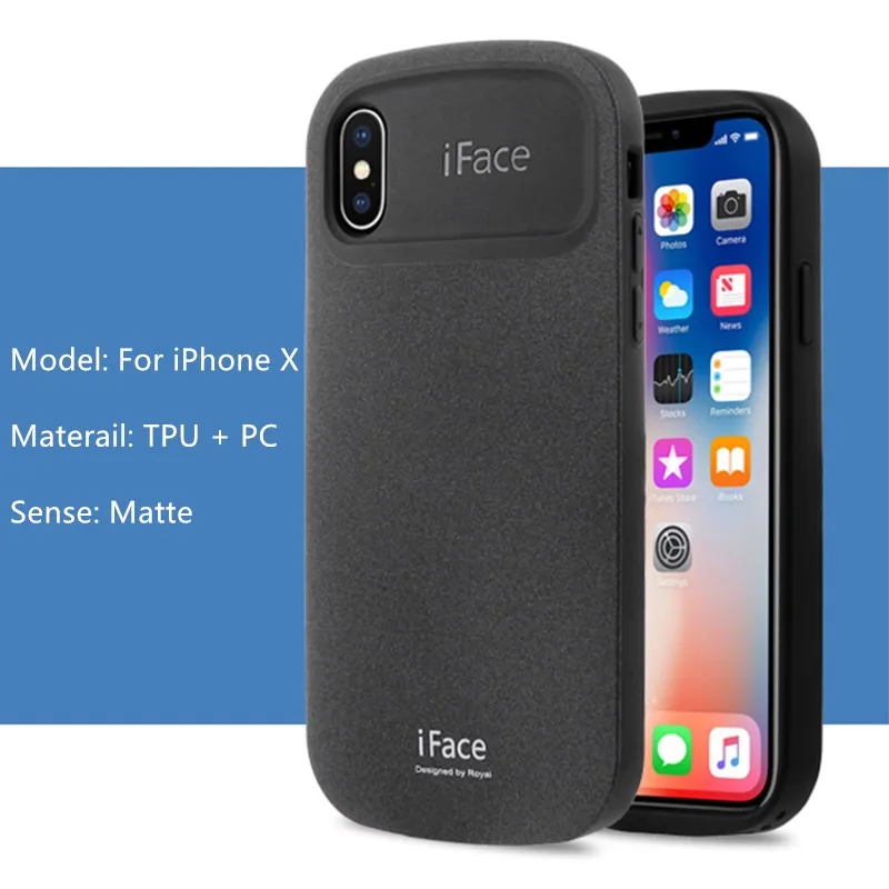 iface for iPhone X Case back cover matte frosted sense shell shock absorption heavy duty coque iphone 10 TPU + PC |