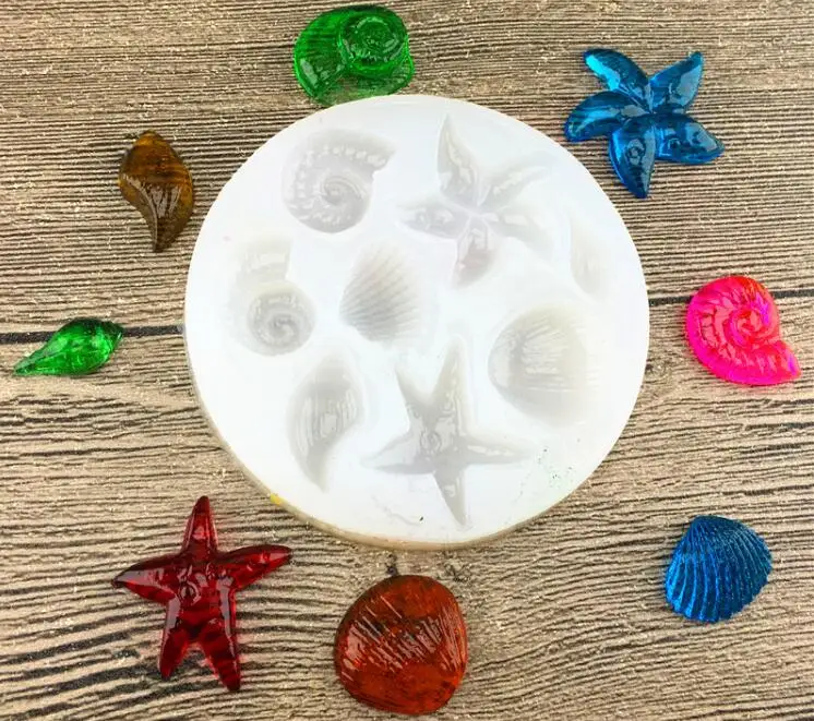 

XCDIY Shell starfish Resin Silicone Mould handmade tool DIY Craft epoxy resin molds jewelry pendant moulds