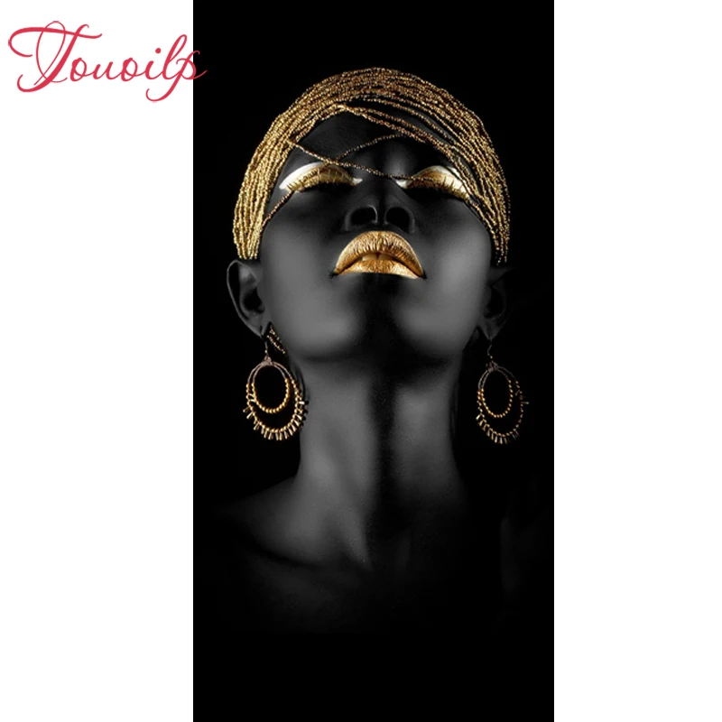 Алмазная 5d Вышивка Африканская женщина Touoilp для творчества полноформатная