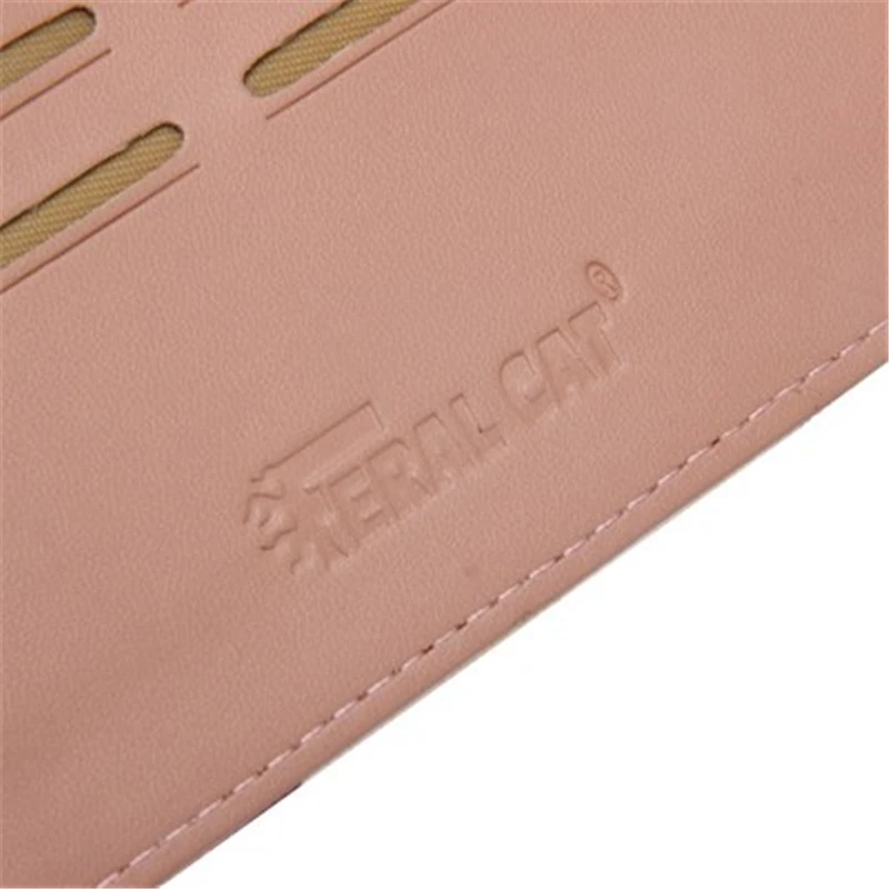 Роскошный женский длинный кошелек с кошкой из ПВХ модный клатч porte monnaie femme для