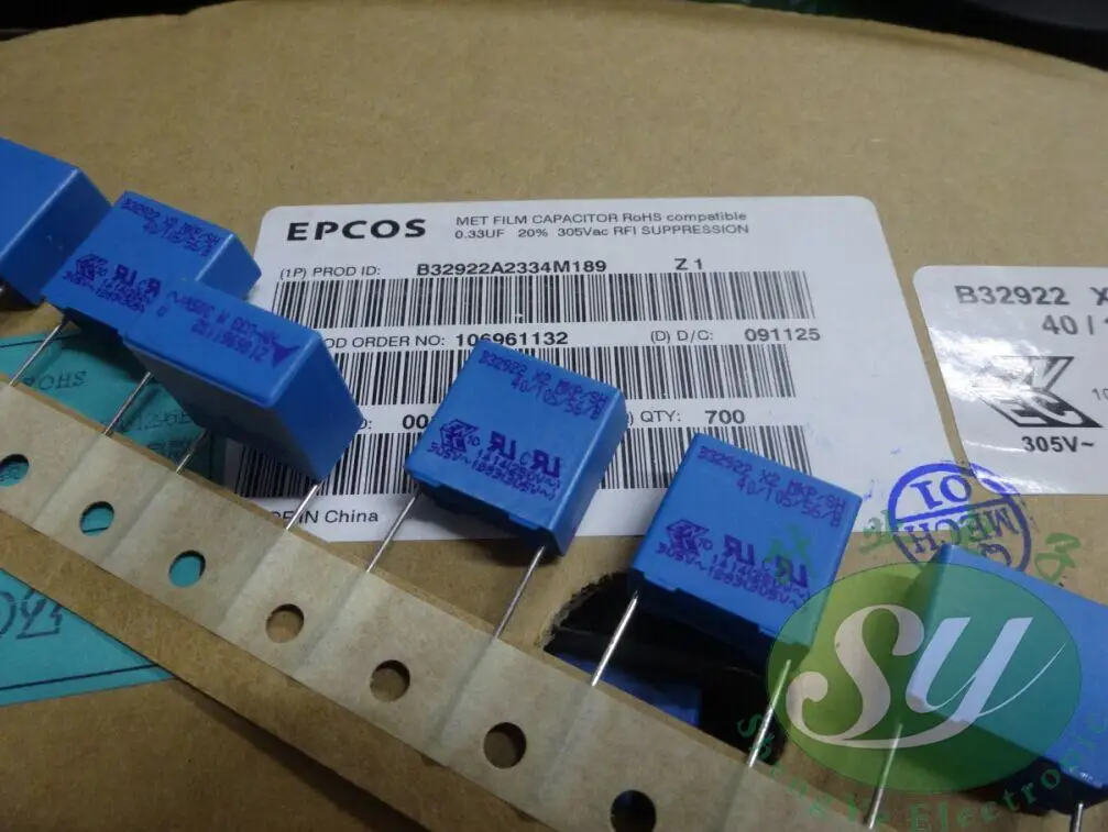 2019 горячая распродажа 20 шт./50 шт. EPCOS 0 33 мкФ/305v 330nf u33 334 новые конденсаторы для