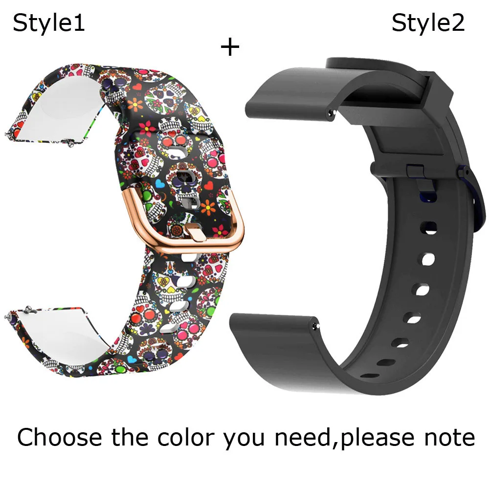 Color 2-Black Для Xiaomi Amazfit GTS браслет Amazfit Bip ремешок для часов Amazfit GTR 42 мм силиконовый ремешок 2 шт - Цвет: Color 2-Black