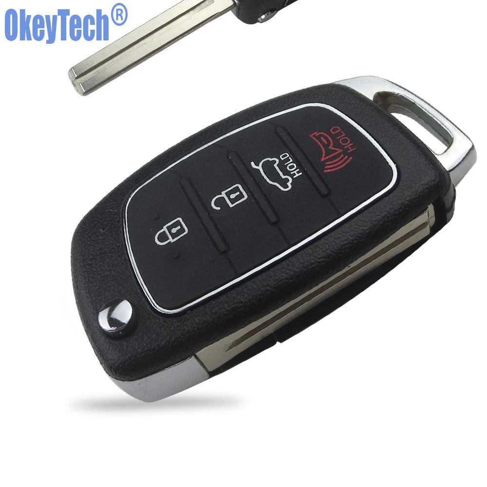 Складной чехол OkeyTech 3 + 1 С 4 кнопками для HYUNDAI Mistra Santa Fe Sonata Tucson Accent I30 I40 I45|Ключ от
