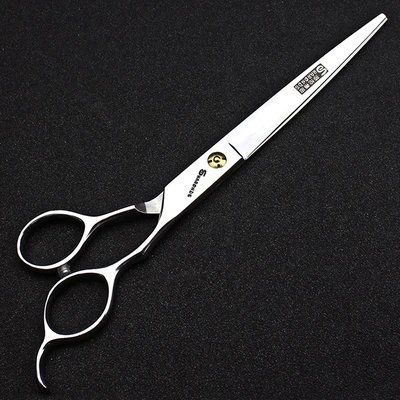 7.5 inch fly cutting Профессиональные ножницы для стрижки собак, ножницы для грумера, 7 дюймов, острые ножницы для стрижки жениха, кошки, волос, Парикмахерская, гравировка логотипа - Цвет: 7.5 inch fly cutting