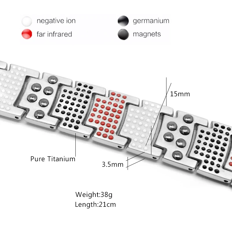 Мужской браслет Escalus модный титановый с ионами|red bracelet|bracelet designerdesigner bracelet |