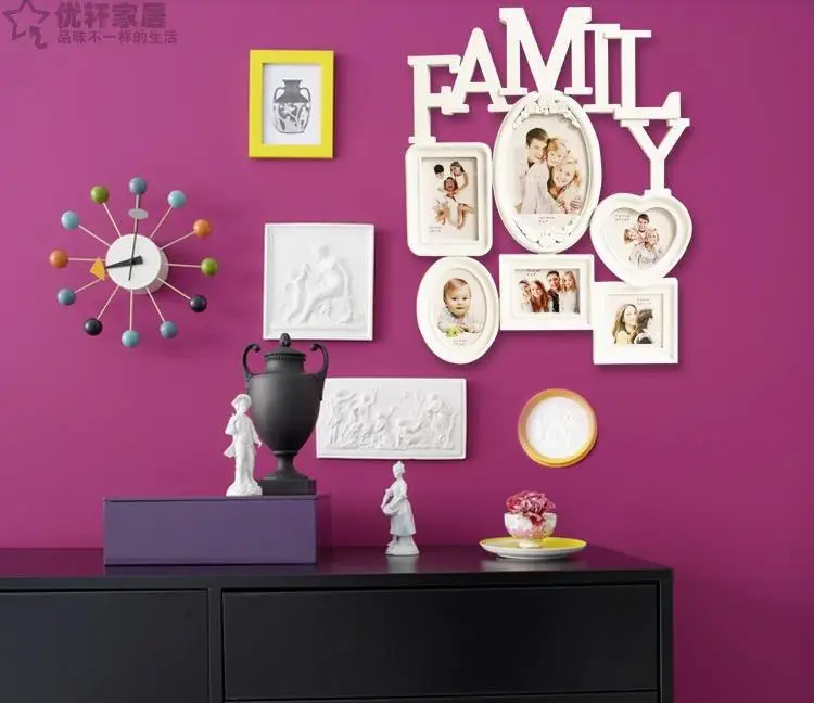 European 6-piece Creative Photo Frame Combination Vintage Family Hanging Picture Wall Frames Home Decoration | Дом и сад