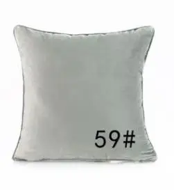 light grey 50x30/45x45/50x50/60x60 см однотонный Бархатный Чехол для подушки, чехол для подушки, плюшевый чехол для подушки, чехол для поясницы, чехол для подушки - Цвет: light grey