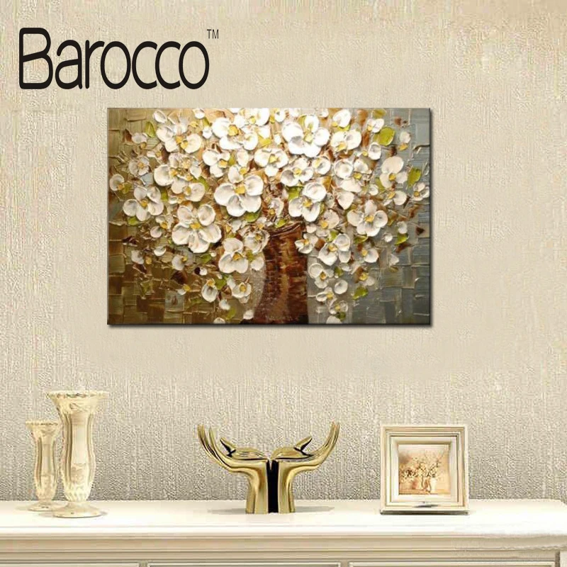 Большой Современный абстрактный Азиатский художественный нож роспись маслом