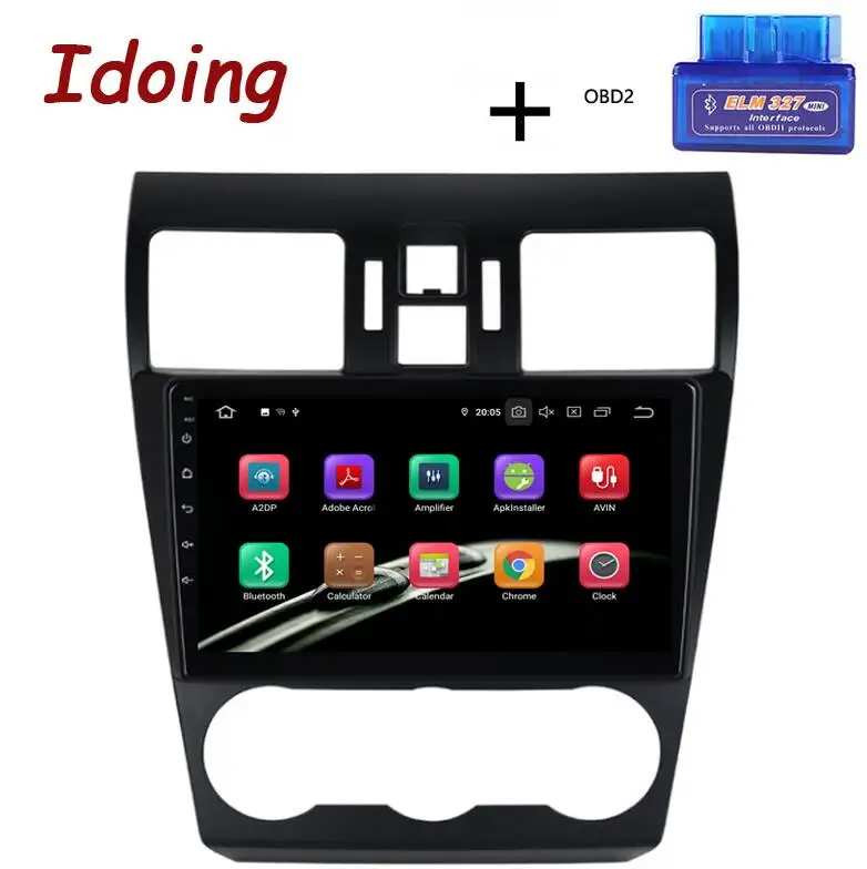Standard with OBD Idoing " 2.5D ips автомобильный Android9.0 радио мультимедийный плеер для Subaru WRX 2013- PX5 4G+ 64G восьмиядерный gps навигация TDA7850 - Цвет: Standard with OBD