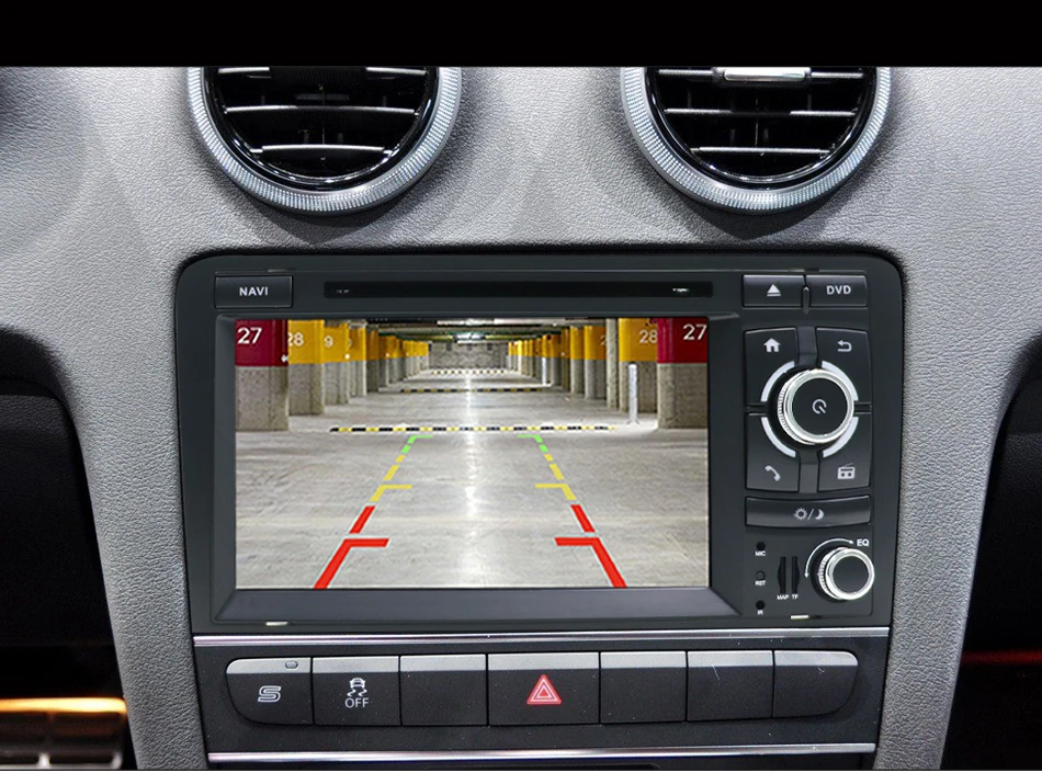 Eunavi Android 9,0 2G+ 32G 2 DIN автомобильный DVD gps для Audi A3 8P 2003-2012 S3 2006-2012 RS3 Sportback 2011 мультимедийный плеер 8 ядер