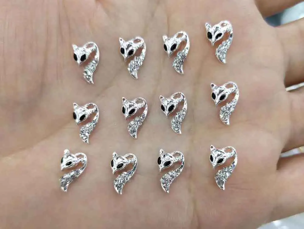 10 шт./лот 3D животного Jewelry Design Стразы для украшения для ногтей Маникюр УФ гель металлические украшения для ногтей, 3 вида стилей, HR5652J5HKL2