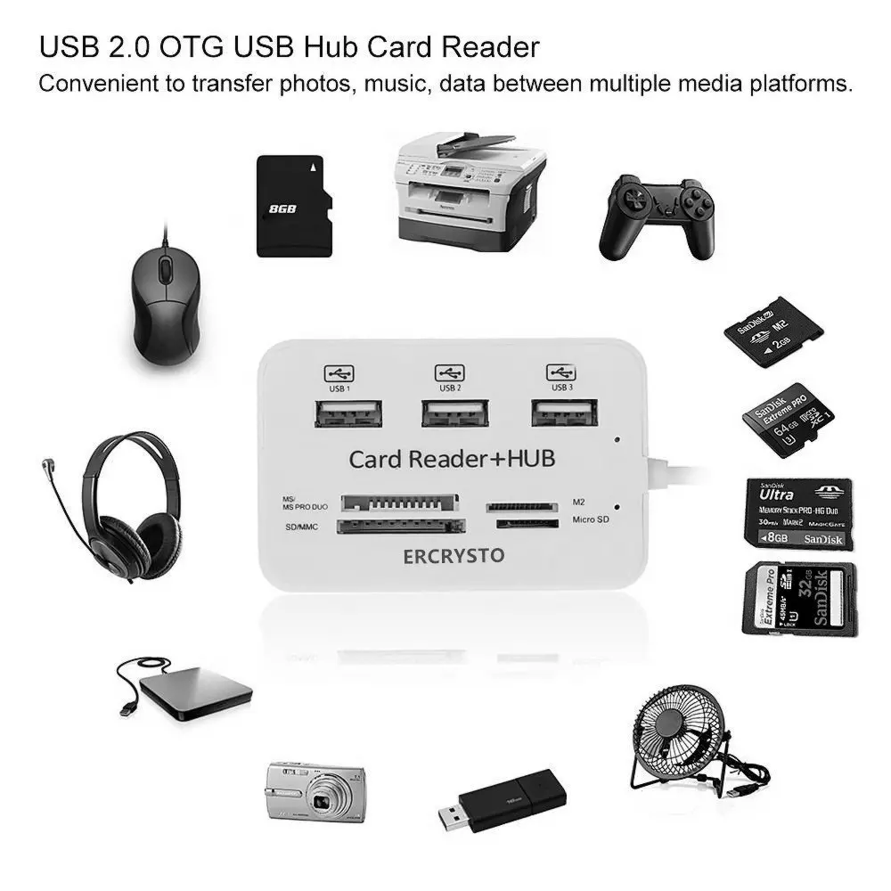 Универсальная высокоскоростная внешняя карта памяти 480 Мбит/с 3 порта USB 2 0 usb хаб