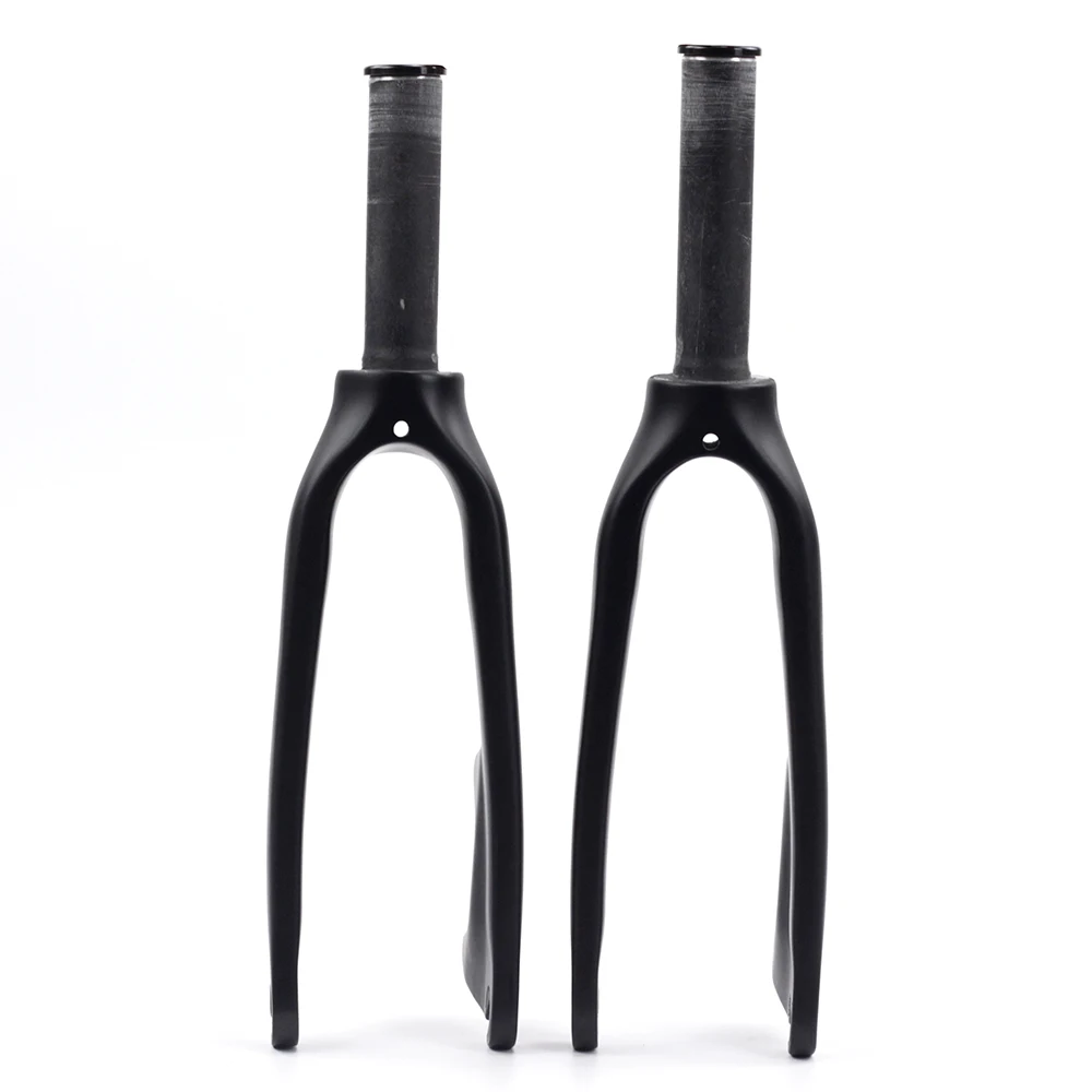 

SILVEROCK Carbon Fork 18" 355 349 Caliper Brake Disc Brake 74mm Minivelo Rigid Forks for Kids Folding Bikes Matte