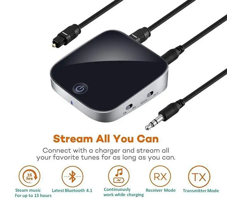 EastVita Bluetooth передатчик приемник Aptx беспроводной стерео аудио адаптер Bluetooth приемник Aux TOSLINK/SPDIF Прямая поставка