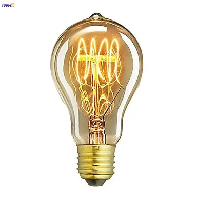 IWHD Diamond ампулы Эдисон лампы Светильник лампочка E27 40W промышленный Настенный декор лампада подвесной светильник в стиле ретро ST64 T30 Lampara Винтаж лампа Bombillas