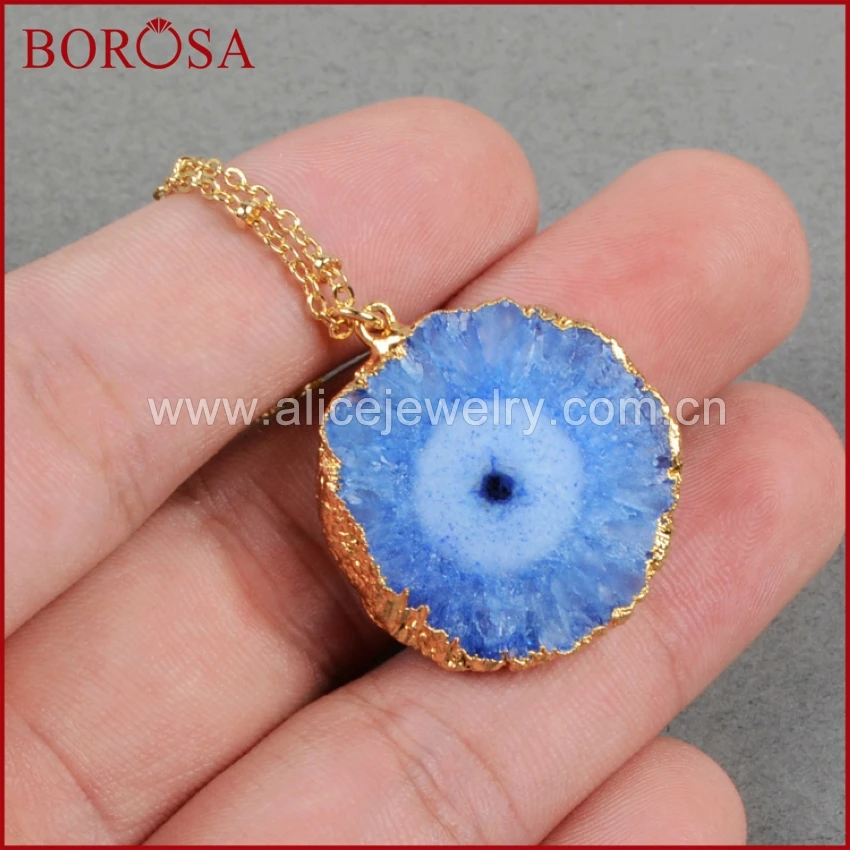 Ожерелье BOROSA с подвеской в виде радужного цветка 5 шт. золотого цвета модные