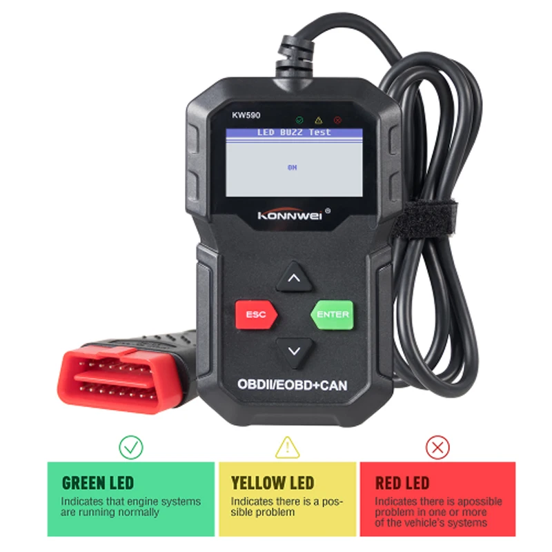 OBD2 сканер KONNWEI KW590 автомобильный диагностический для Авто OBD 2 Автомобильный