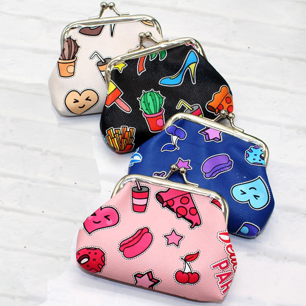 Кошелек LuckU для женщин и девочек с рисунком снеков мини кошелек мелочи держатель