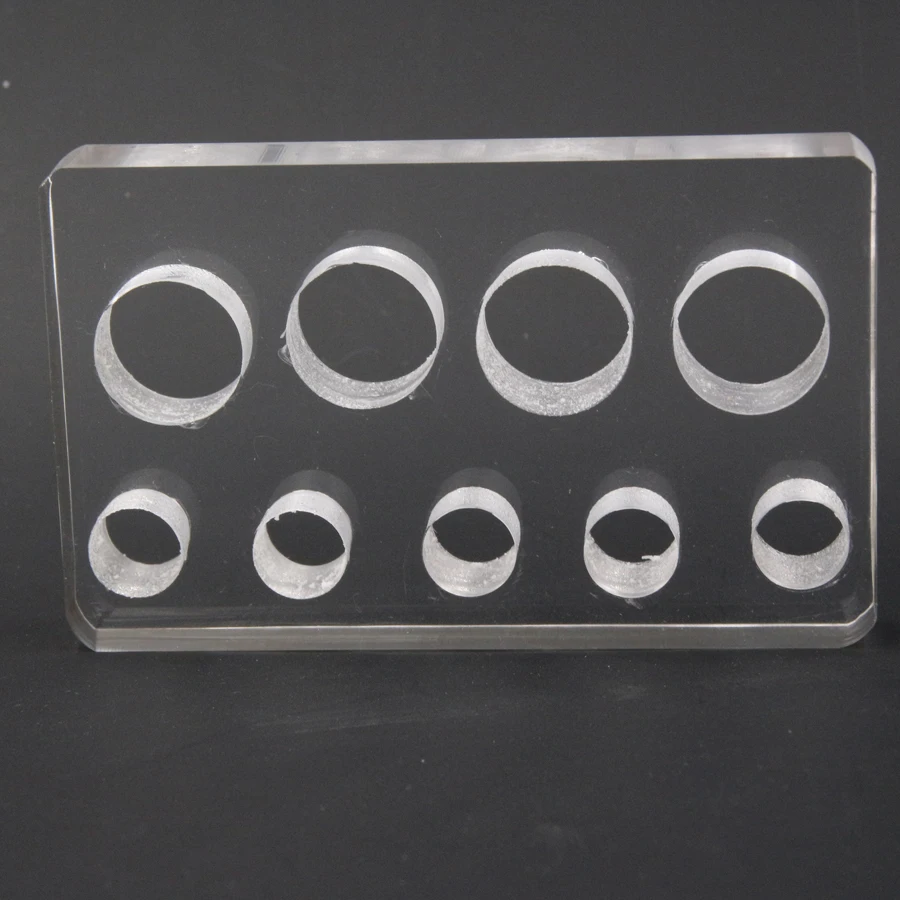 2 шт. прозрачный акриловый маленький держатель для тату 9 отверстий аксессуары