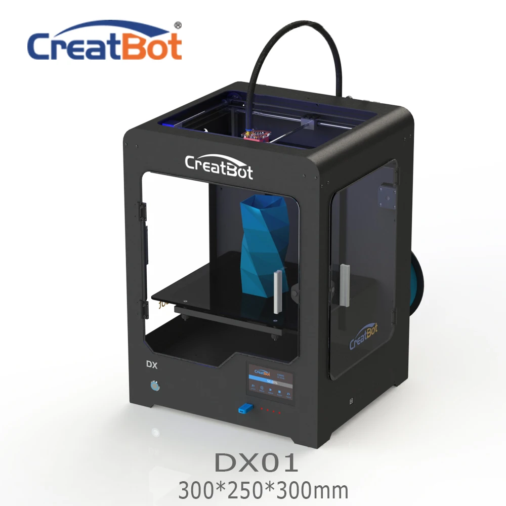 DX01 300*250*300 мм CreatBot 3d принтер один экструдер большой размер сборки металлическая рама 3D печать 2 кг нити abs бесплатно