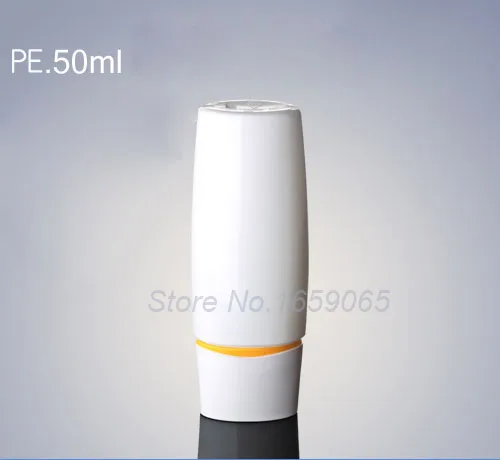 

50ml white Sunscreen cream lotion empty skin care flat bottle cosmetic packaging bottle cosmetic packing Refillable Bottles