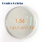 Линзы для очков премиум-класса, для близорукости, астигматизма, пресбиопии, чтения Асферические полимерные, с зеленым покрытием HMC, 1,561,611,671,74