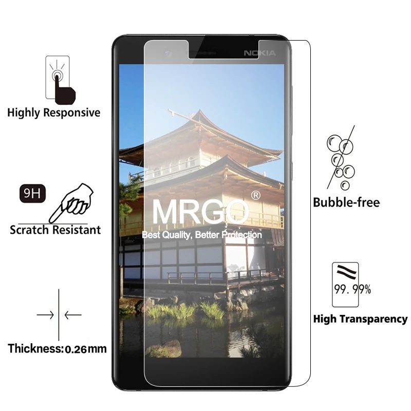 MRGO закаленное стекло для Nokia 7 защитная пленка экрана на мобильный телефон 7|tempered