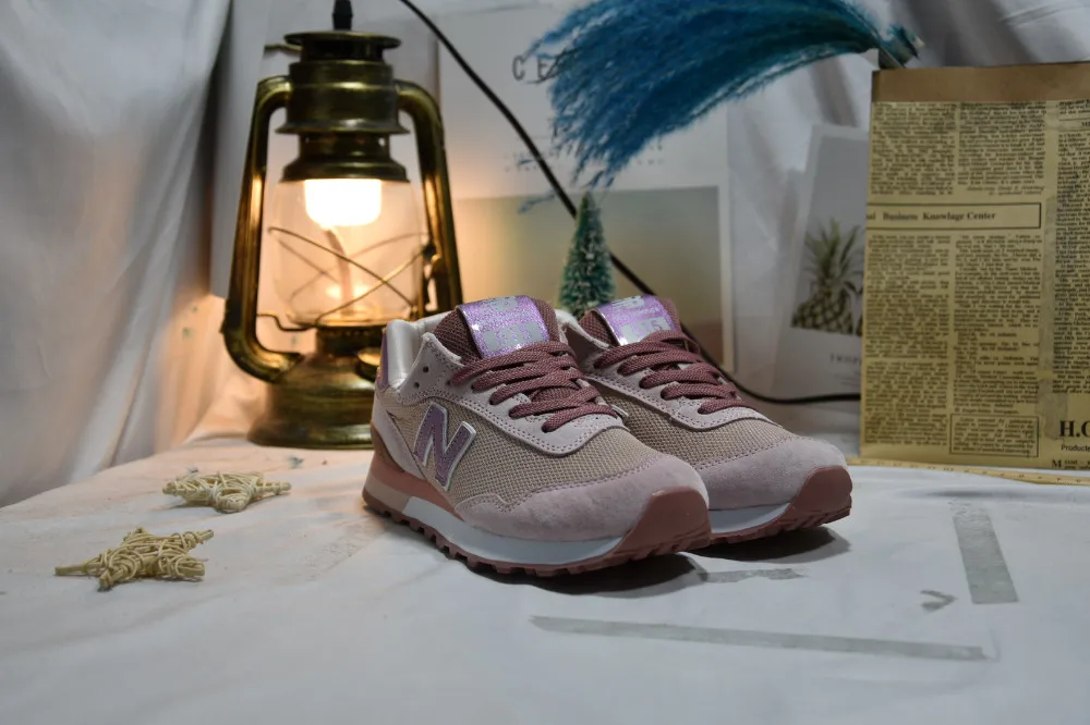 Розовый New Balance NB515 женские кроссовки для отдыха кроссовки черный розовый Eur35-40 - Цвет: Розовый