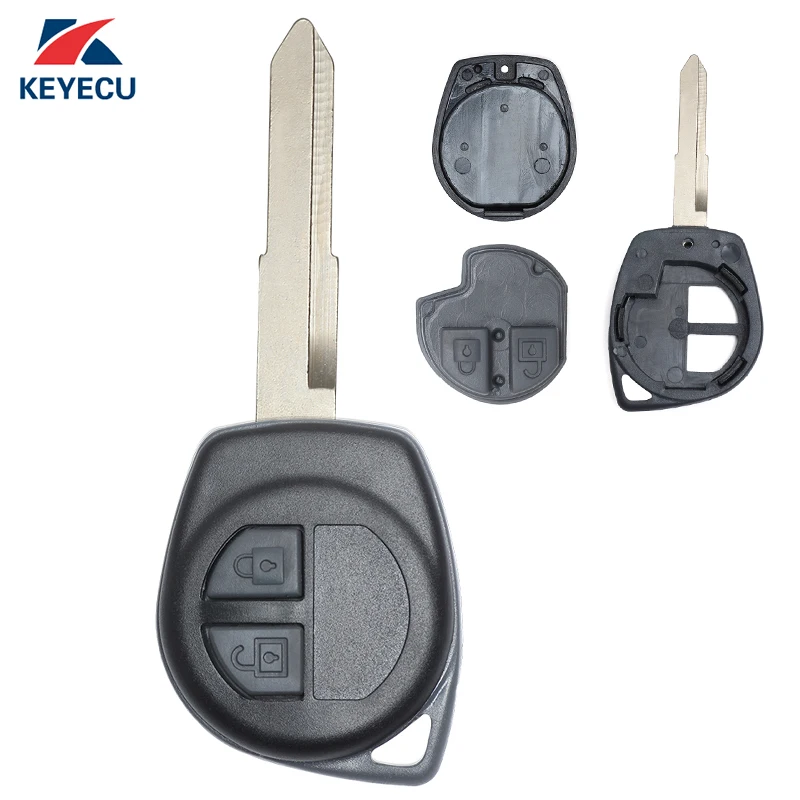 

KEYECU Replacement 2 Button Remote Key Shell Case Fob With New Rubber Button Pad For Suzuki VITARA SWIFT IGNIS SX4 Liana ALTO