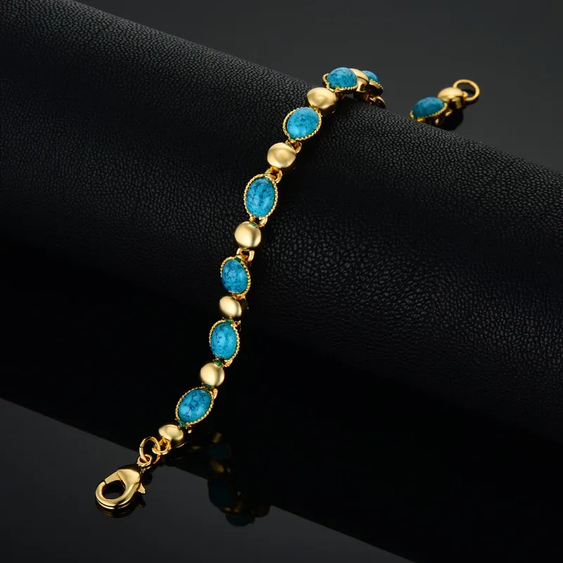 777777 роскошные женские браслеты Синие стразы браслет золотого цвета с