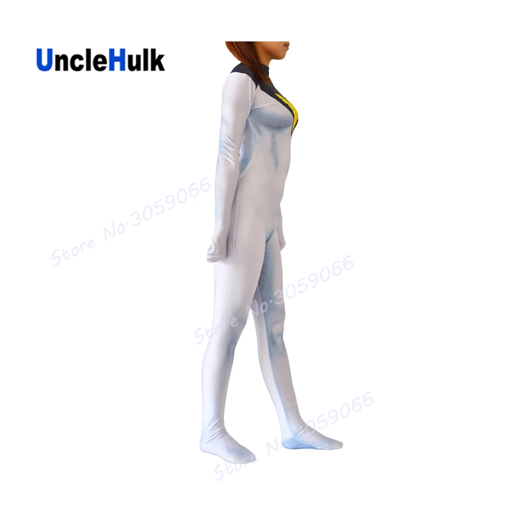 Джинсовый комбидресс для косплея Zentai из Феникса серого и белого цвета | UncleHulk|jean