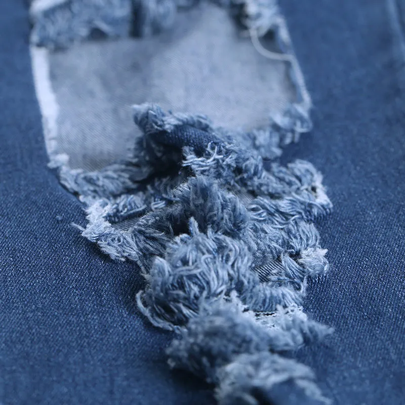 Сексуальные горячие уличные рваные джинсы женские узкие брюки состаренные джинсовые брюки с эффектом пуш-ап сломанные рваные вымытые Дизайнерские Большие размеры