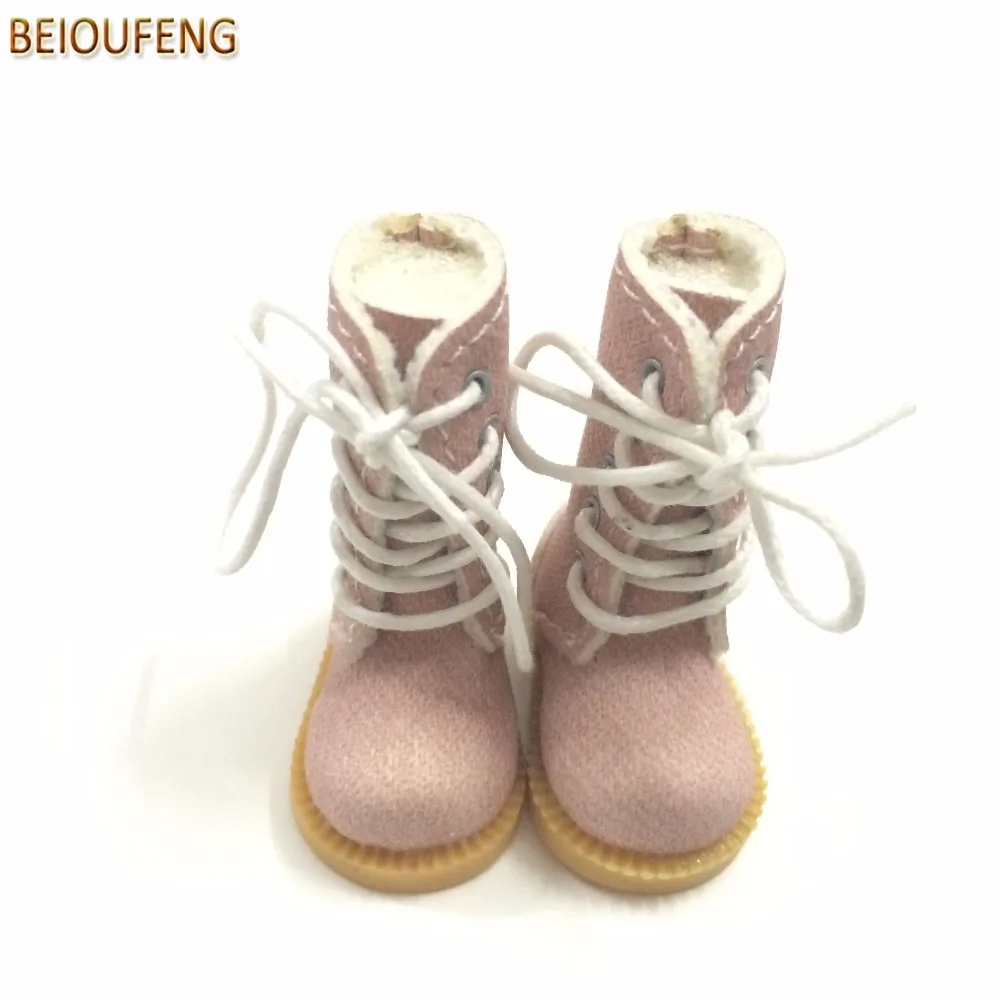 BEIOUFENG 3 8 см мини кукольная обувь для куклы блайз игрушка 1/8 BJD кукольные ботинки