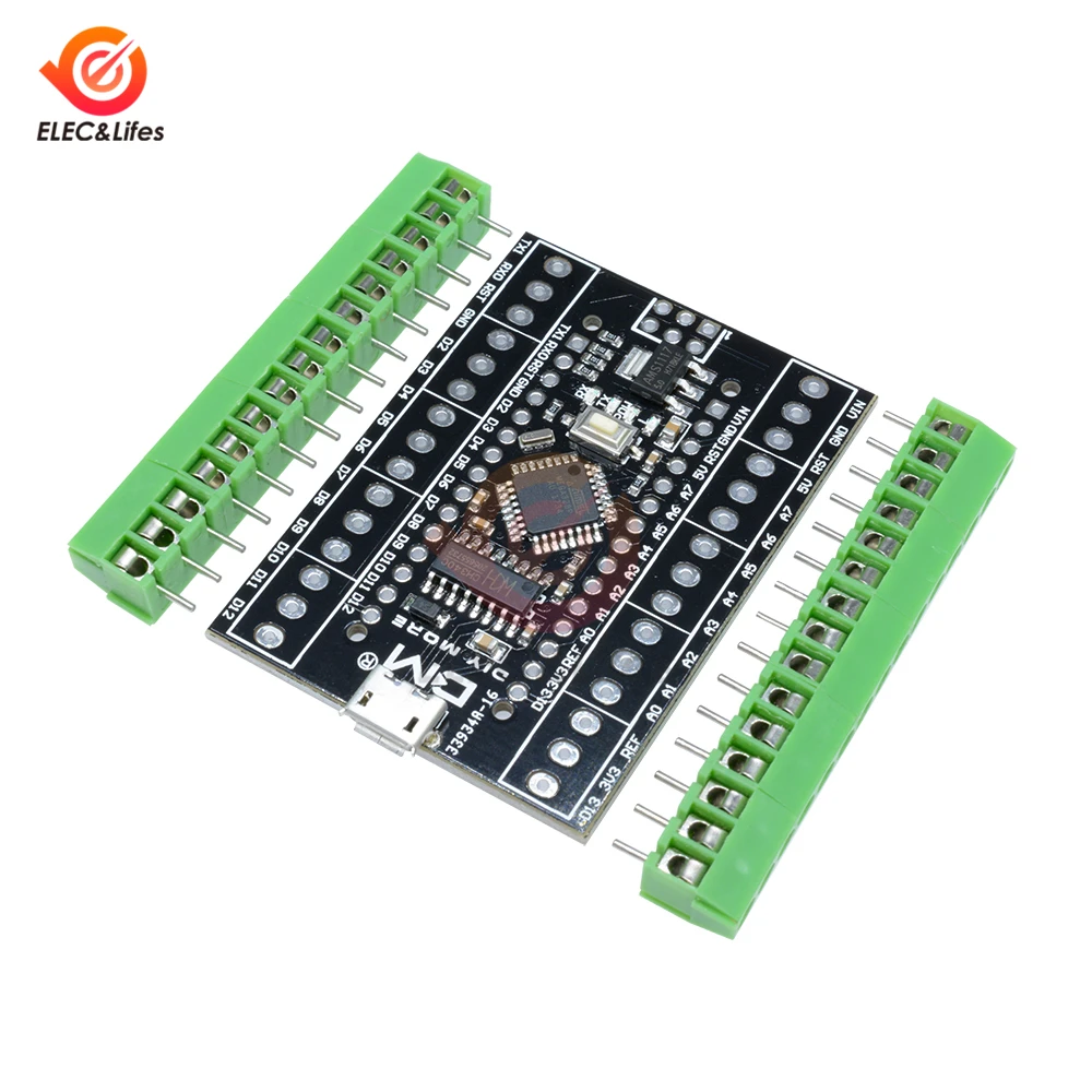 Контроллер CH340 NANO V3.0 ATMEGA328P CH340G nano 3 0 V3 2 в 1 микро USB терминал экран адаптер плата