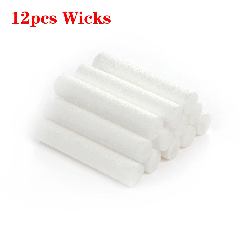 12pcs Wicks 6/12 шт диффузор для ароматерапии, пустой Диффузор Пустые контейнеры для носовых ингаляторов тюбики, контейнер с Фитили палочки средство для ухода за полостью - Цвет: 12pcs Wicks