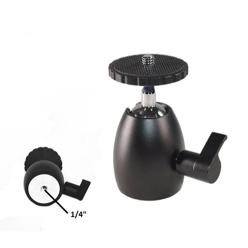 Мини шаровая Головка штатива DSLR DV камера 360 Поворотная шариковая головка 1/4